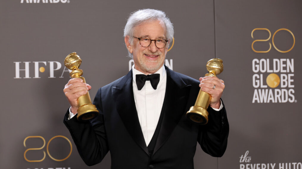 Steven Spielberg at the 2023 Golden Globes