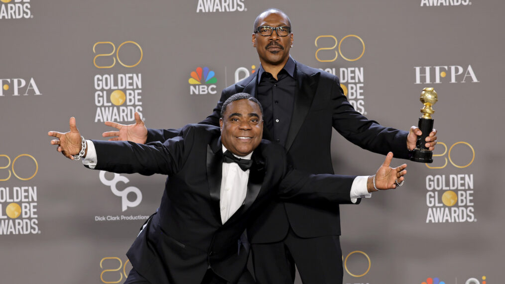 Tracy Morgan and Eddie Murphy at the 2023 Golden Globes