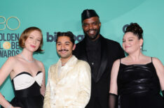 Hannah Einbinder, Mark Indelicato, Carl Clemons-Hopkins and Megan Stalter at the Golden Globe Awards HFPA/Billboard Party
