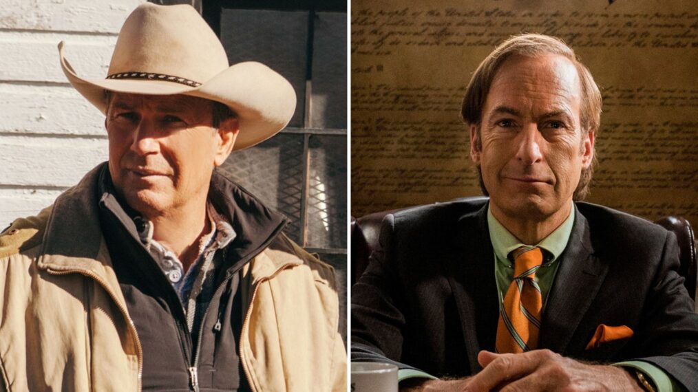 Kevin Costner in 'Yellowstone' and Bob Odenkirk in 'Better Call Saul'