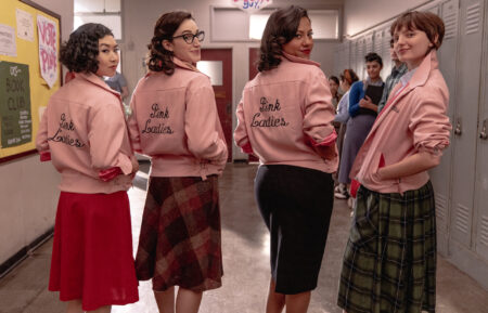 Tricia Fukuhara, Marisa Davila, Cheyenne Wells, and Ari Notartomaso in 'Grease: Rise of the Pink Ladies'