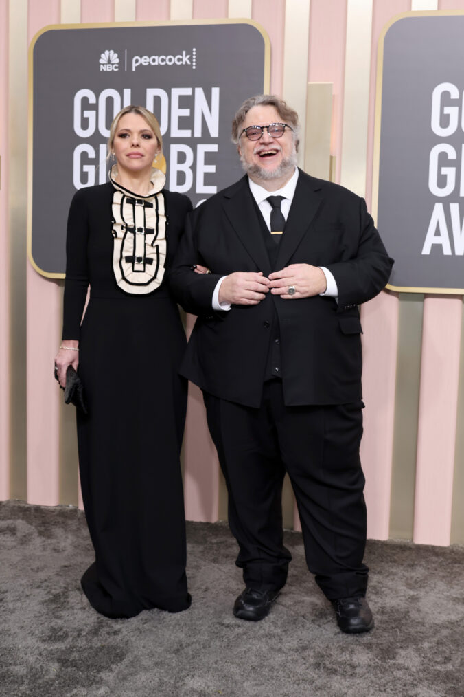 Kim Morgan & Guillermo Del Toro at 2023 Golden Globes