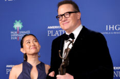 Hong Chau and Brendan Fraser at Palm Springs International Film Awards