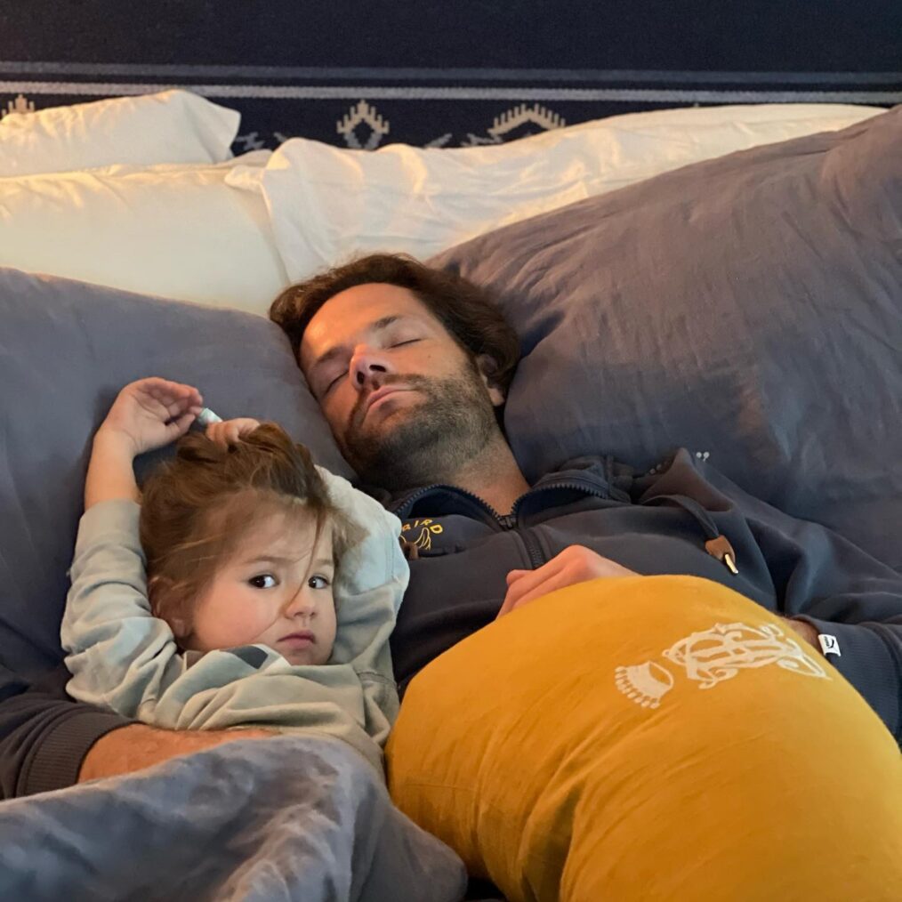 Jared Padalecki takes a nap