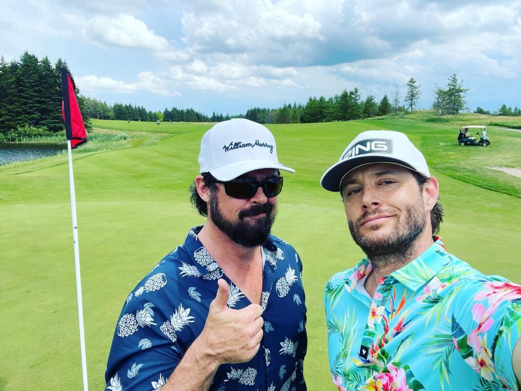 Jensen Ackles and Karl Urban play golf