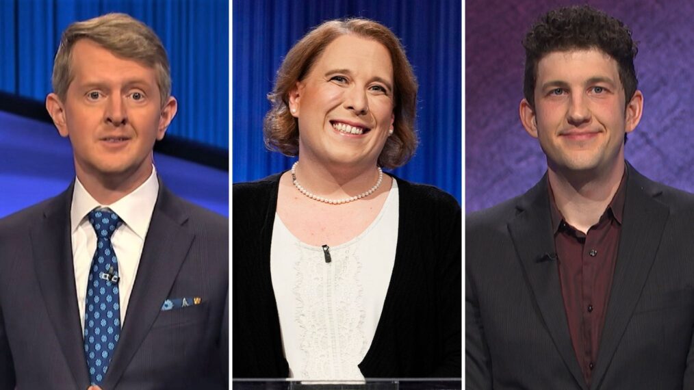Ken Jennings, Amy Schneider, and Matt Amodio on 'Jeopardy!'