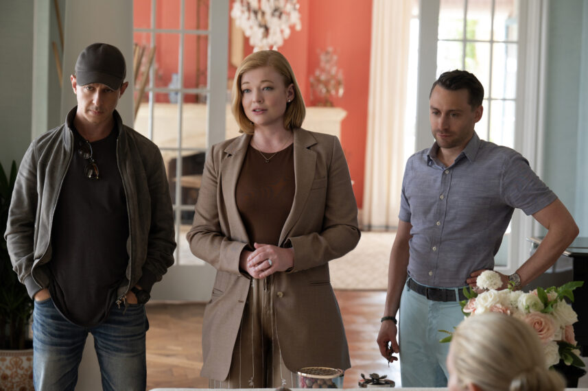 Jeremy Strong, Sarah Snook y Kieran Culkin en la cuarta temporada de 'Sucesión'