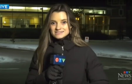 News reporter Jessica Robb on CTV Edmonton during medical scare