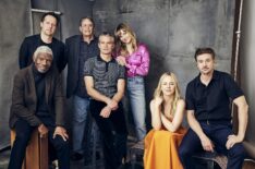 Vondie Curtis-Hall, Dave Andron, Mike Dinner, Timothy Olyphant, Vivian Olyphant, Adelaide Clemens, and Boyd Holbrook for 'Justified: City Primeval' at TCA