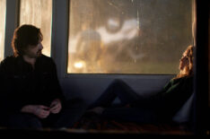 Eoin Macken as Gavin Harris, Natalie Zea as Eve Harris in 'La Brea' - Season 2, 'Murder in the Clearing'