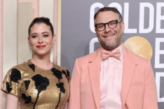 Lauren Miller & Seth Rogen at 2023 Golden Globes