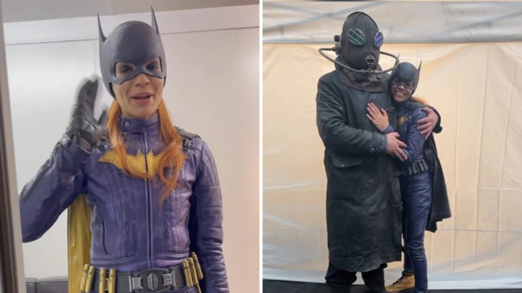 Leslie Grace and Brendan Fraser behind the scenes of 'Batgirl'