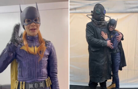 Leslie Grace and Brendan Fraser behind the scenes of 'Batgirl'