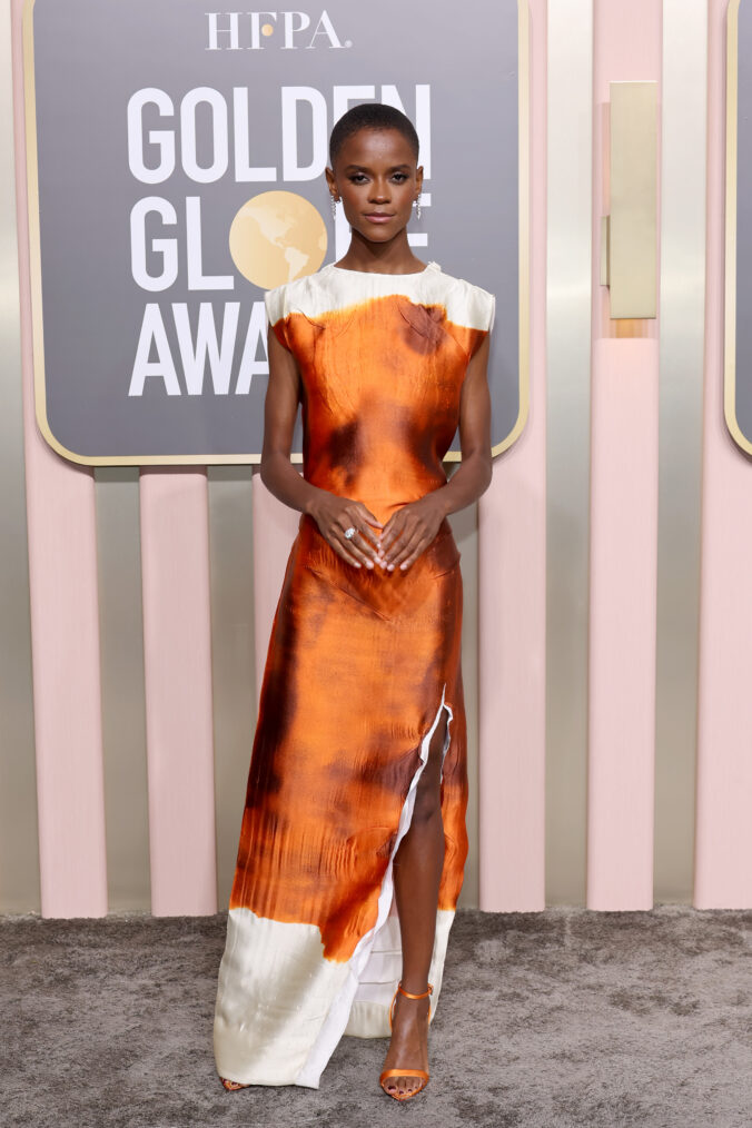 Letitia Wright at 2023 Golden Globes
