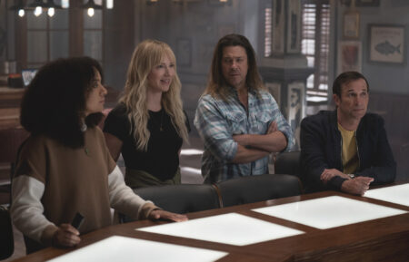 Aleyse Shannon, Beth Riesgraf, Christian Kane, and Noah Wyle in 'Leverage: Redemption'