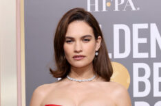 Lily James at 2023 Golden Globes