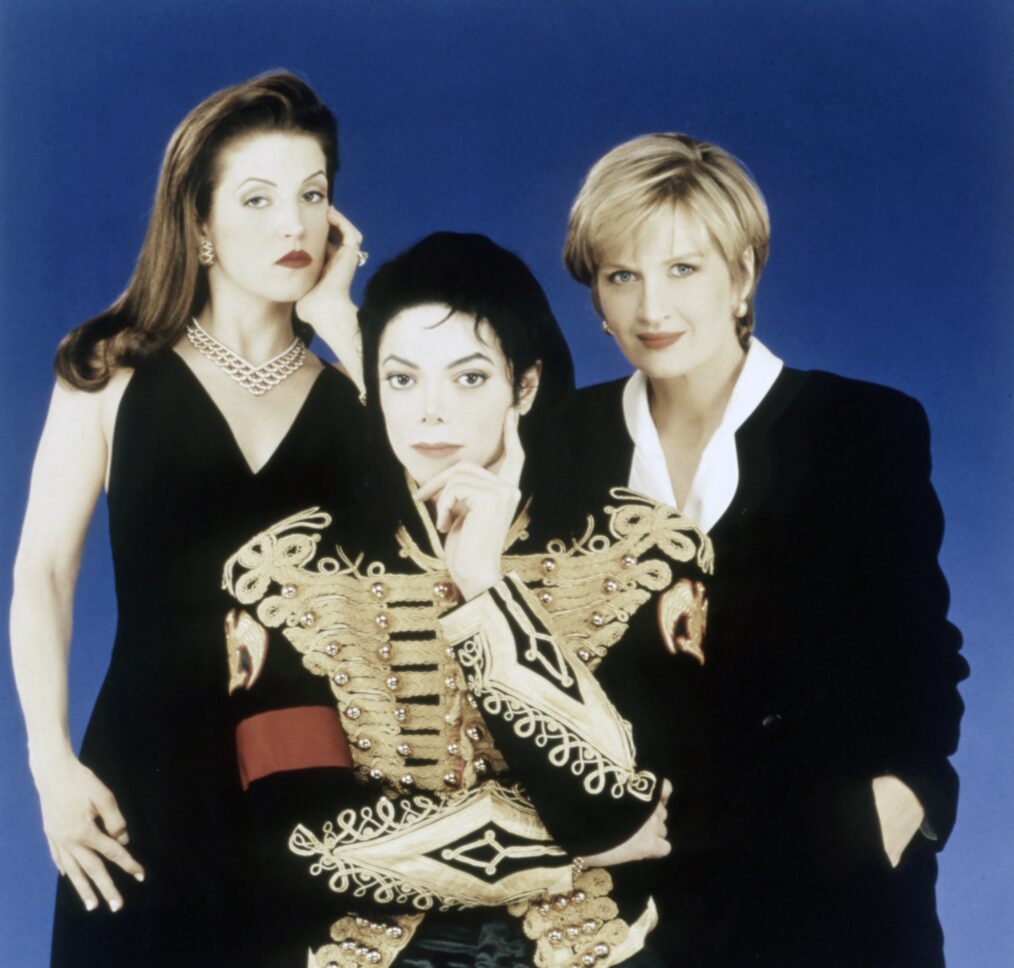 Lisa Marie Presley with then-husband Michael Jackson, Diane Sawyer in 1995
