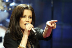 Lisa Marie Presley performing on the Tonight Show in May 2005