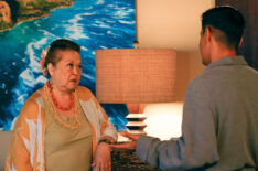 Amy Hill as Teuila 'Kumu' Tuileta, Jay Hernandez as Thomas Magnum in 'Magnum P.I.'