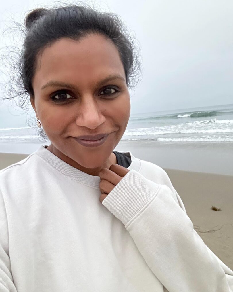 Mindy Kaling on the beach