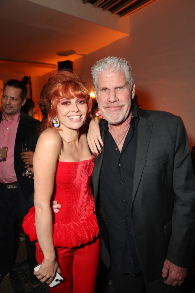 Natasha Lyonne and Ron Perlman at Poker Face premiere