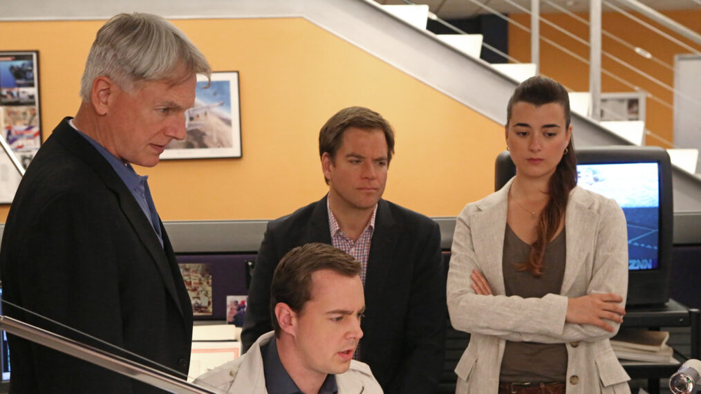 Mark Harmon, Sean Murray, Michael Weatherly and Cote de Pablo in 'NCIS'