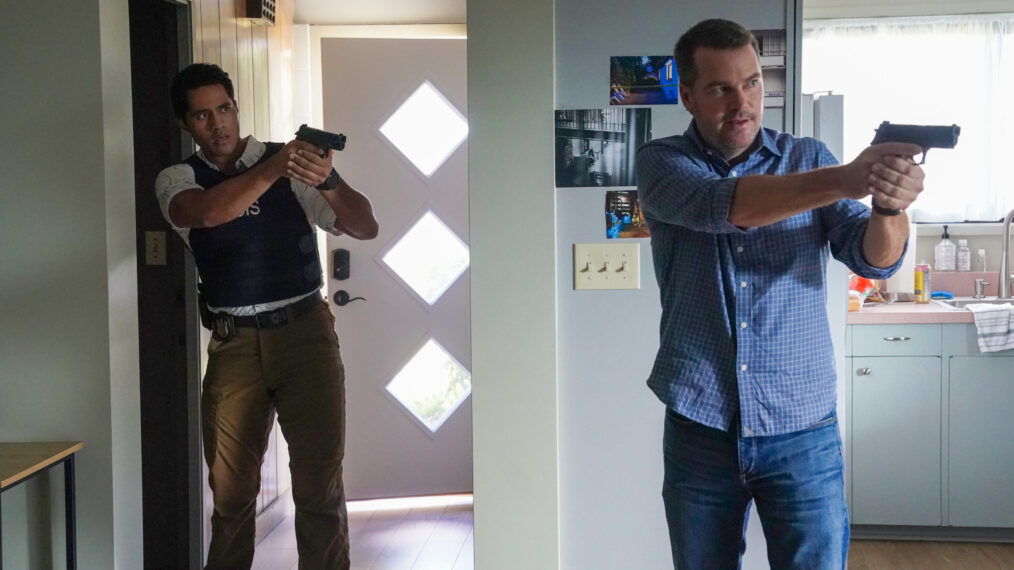 Alex Tarrant and Chris O'Donnell in 'NCIS'-'Hawai'i'-'LA' Crossover