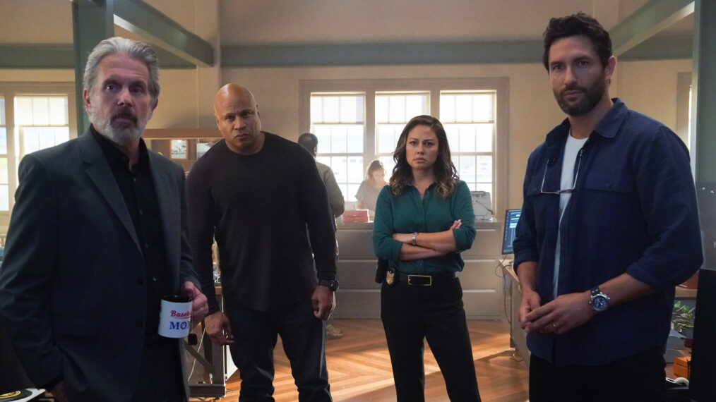 Gary Cole, LL Cool J, Vanessa Lachey, and Noah Mills in 'NCIS'-'Hawai'i'-'LA' Crossover