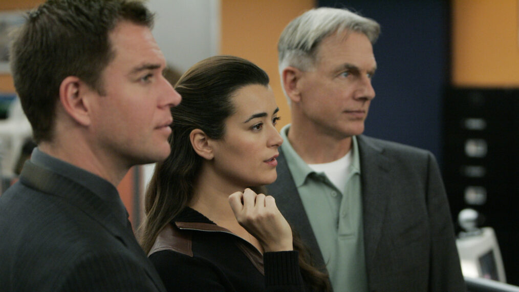 Michael Weatherly, Cote de Pablo and Mark Harmon in 'NCIS'