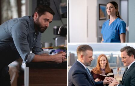 Ryan Eggold, Molly Griggs, Tyler Labine, and Mike Doyle in 'New Amsterdam'