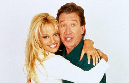 Pamela Anderson and Tim Allen promo photo for Home Improvement