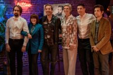 Martin Star, Megan Mullally, Ryan Hansen, Jane Lynch, Ken Marino, and Adam Scott in 'Party Down' Season 3