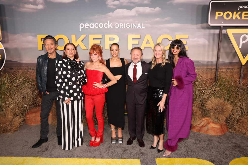 Cast and Crew at Poker Face premiere - Benjamin Bratt, Maya Rudolph, Natasha Lyonne, Dascha Polanco, Rian Johnson, Kelly Campbell, Jameela Jamil