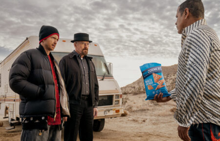 Aaron Paul, Bryan Cranston, and Raymond Cruz for 'Breaking Bad' Super Bowl Ad