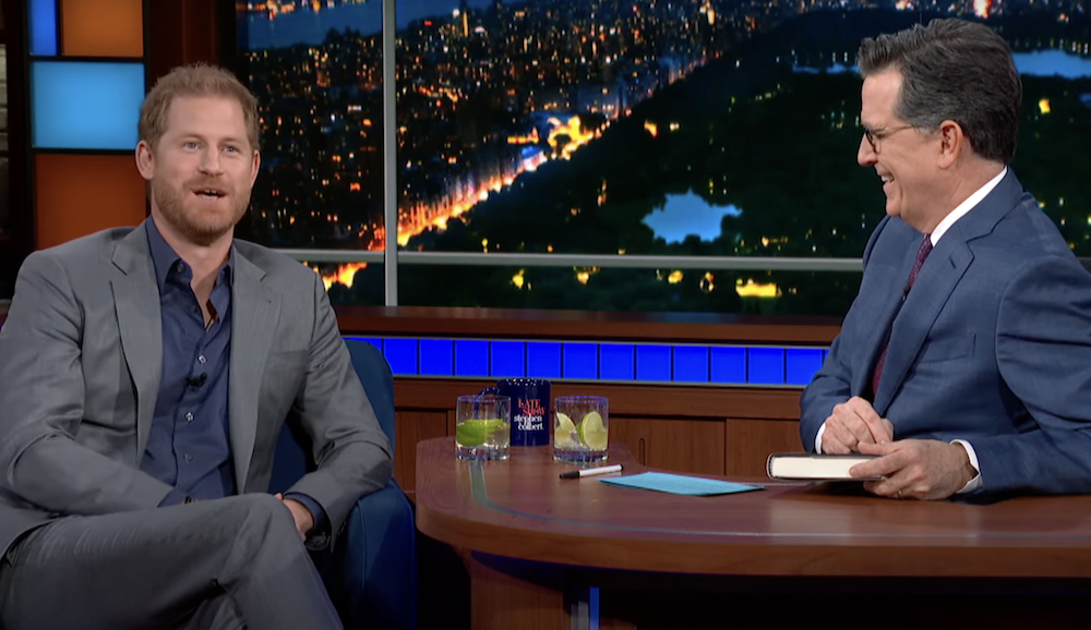 Prince Harry chats with Colbert on The Late Show