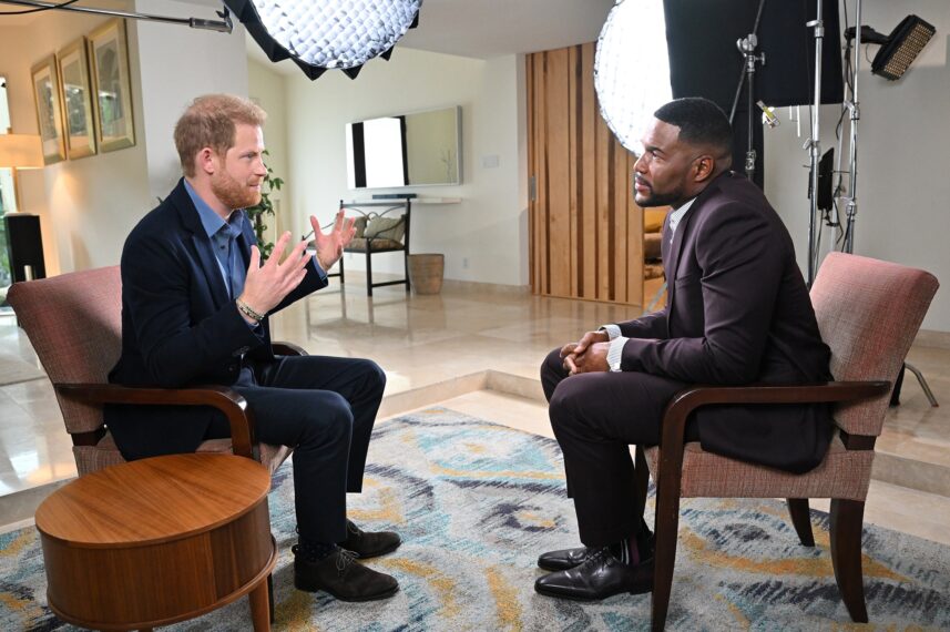 Prince Harry and Michael Strahan on 'Good Morning America'