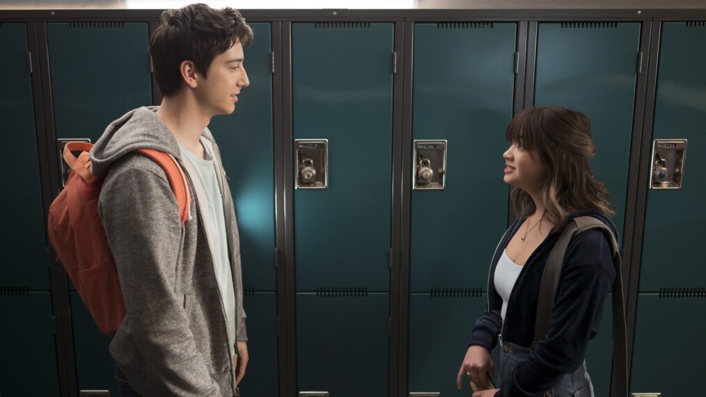 Milo Manheim and Peyton Elizabeth Lee in 'Prom Pact'