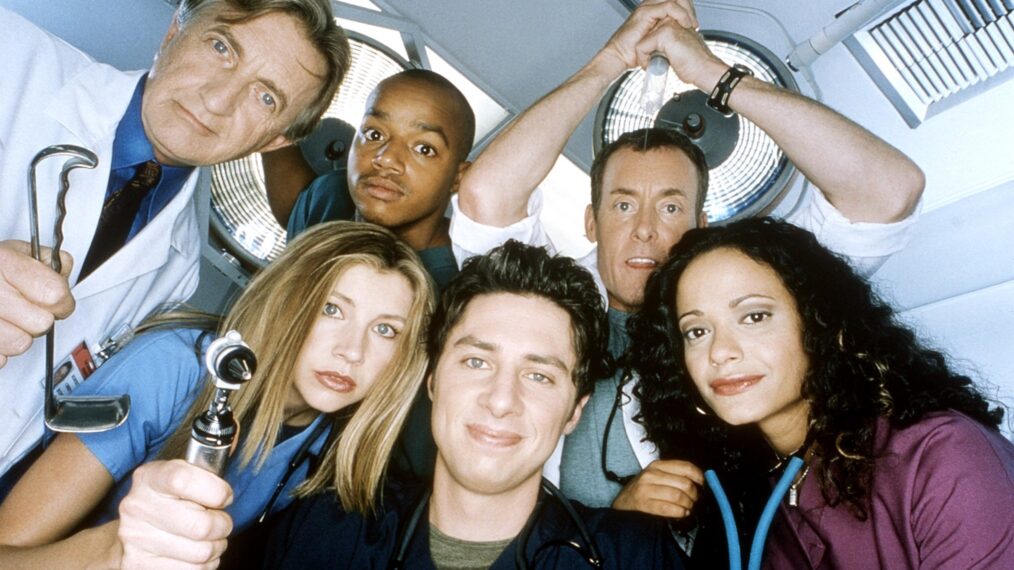 Ken Jenkins, Donald Faison, Sarah Chalke, Zach Braff, John C. McGinley, and Judy Reyes from 'Scrubs'