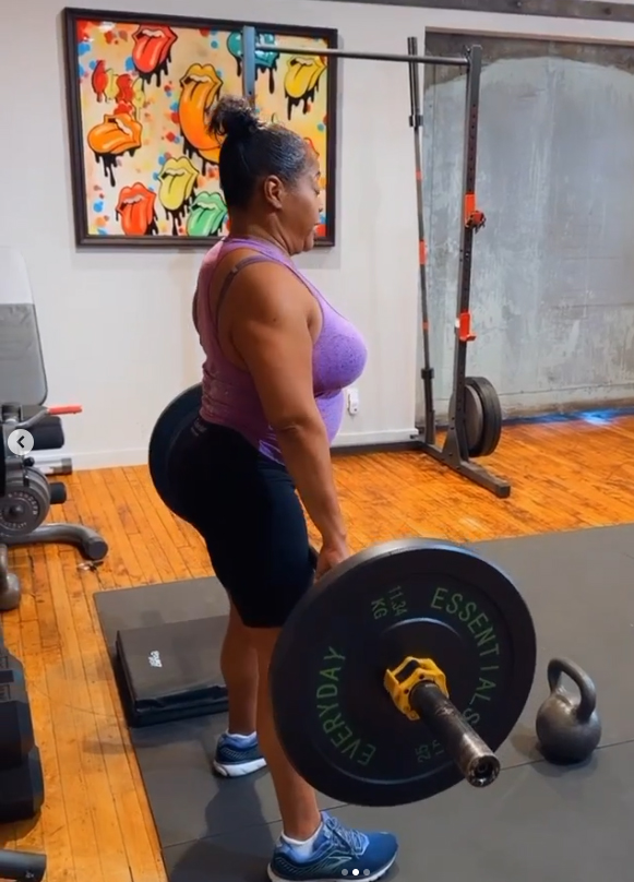 Sherri Shepherd working out