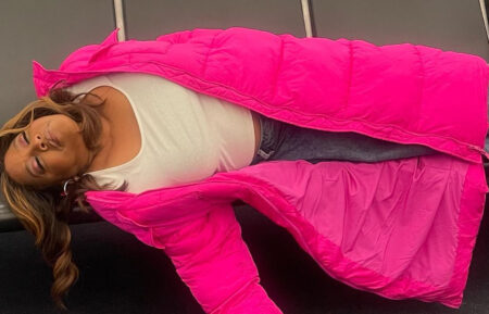 Sherri Shepherd takes a nap at airport