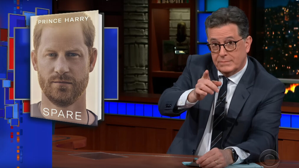 Prince Harry talks about his debut memoir 'Spare' on 'The Late Show With Stephen Colbert'