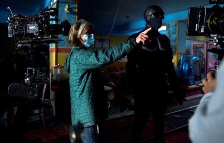 Sarah Boyd directs Nathan Mitchell in 'The Boys' Season 3