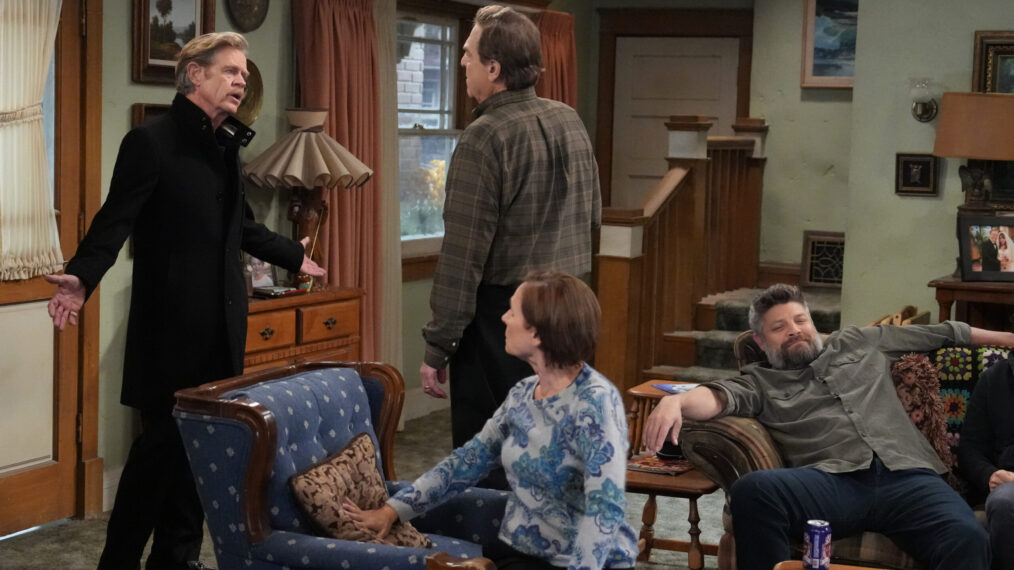 William H. Macy, John Goodman, Laurie Metcalf, and Jay R. Ferguson in 'The Conners'