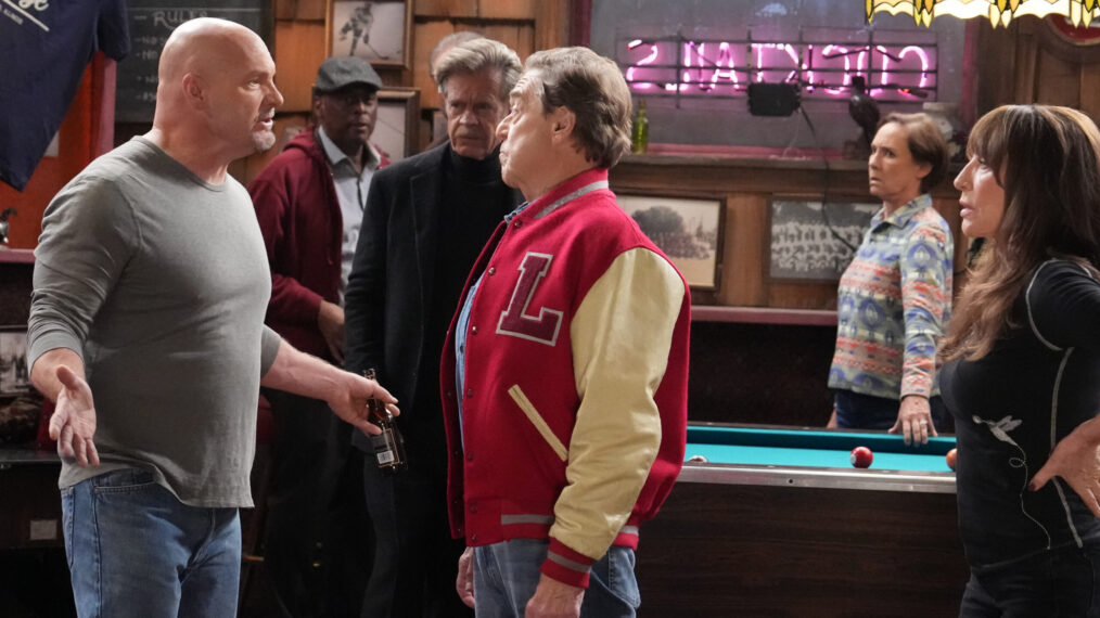 Eric Allan Kramer, John Goodman, and Katey Sagal in 'The Conners'