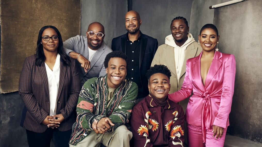 Kimberly A. Harrison, Kwame Alexander, Damani Johnson, Amir O'Neil, Jalyn Hall, Derek Luke, and Sabrina Revelle for 'The Crossover' at TCA