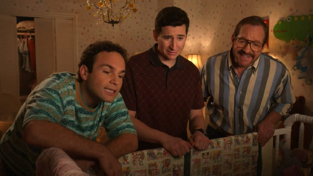 Troy Gentile, Sam Lerner, and Steve Guttenberg in 'The Goldbergs'