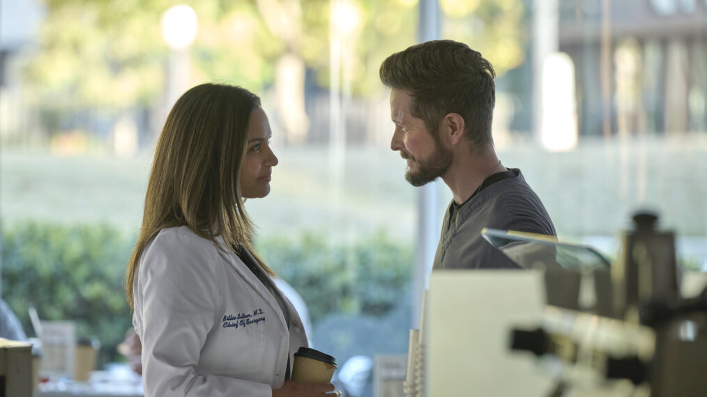 Jessica Lucas and Matt Czuchry in 'The Resident'