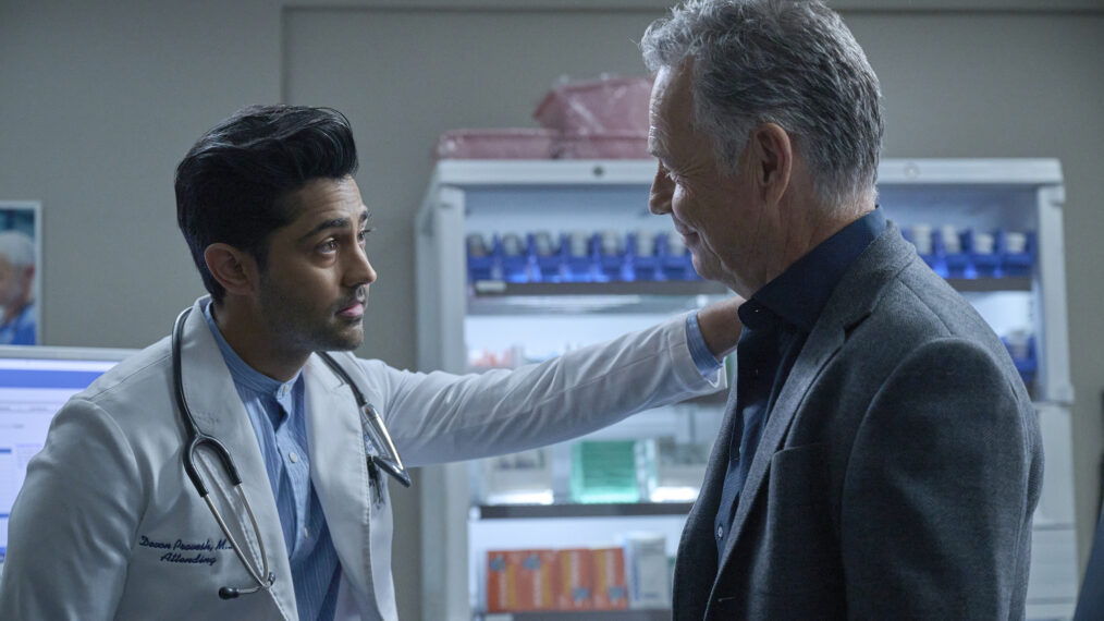 Manish Dayal and Bruce Greenwood in 'The Resident'