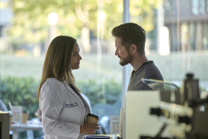 Jessica Lucas and Matt Czuchry in 'The Resident'