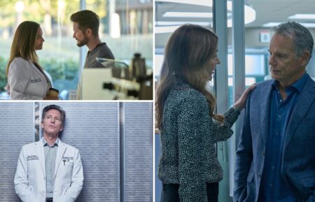 Jessica Lucas, Matt Czuchry, Andrew McCarthy, Jane Leeves, and Bruce Greenwood in 'The Resident'